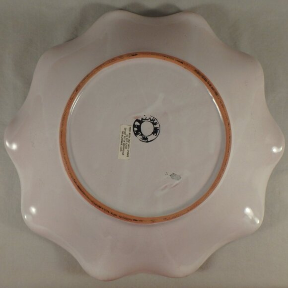 World Bazaars Lemon Citrus 13" Scalloped Serving Bowl Centerpiece Salad Fruit - Picture 6 of 8